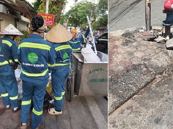 Chính quyền phường Tây Hồ ra quân xử lý rác thải. Ảnh 4.