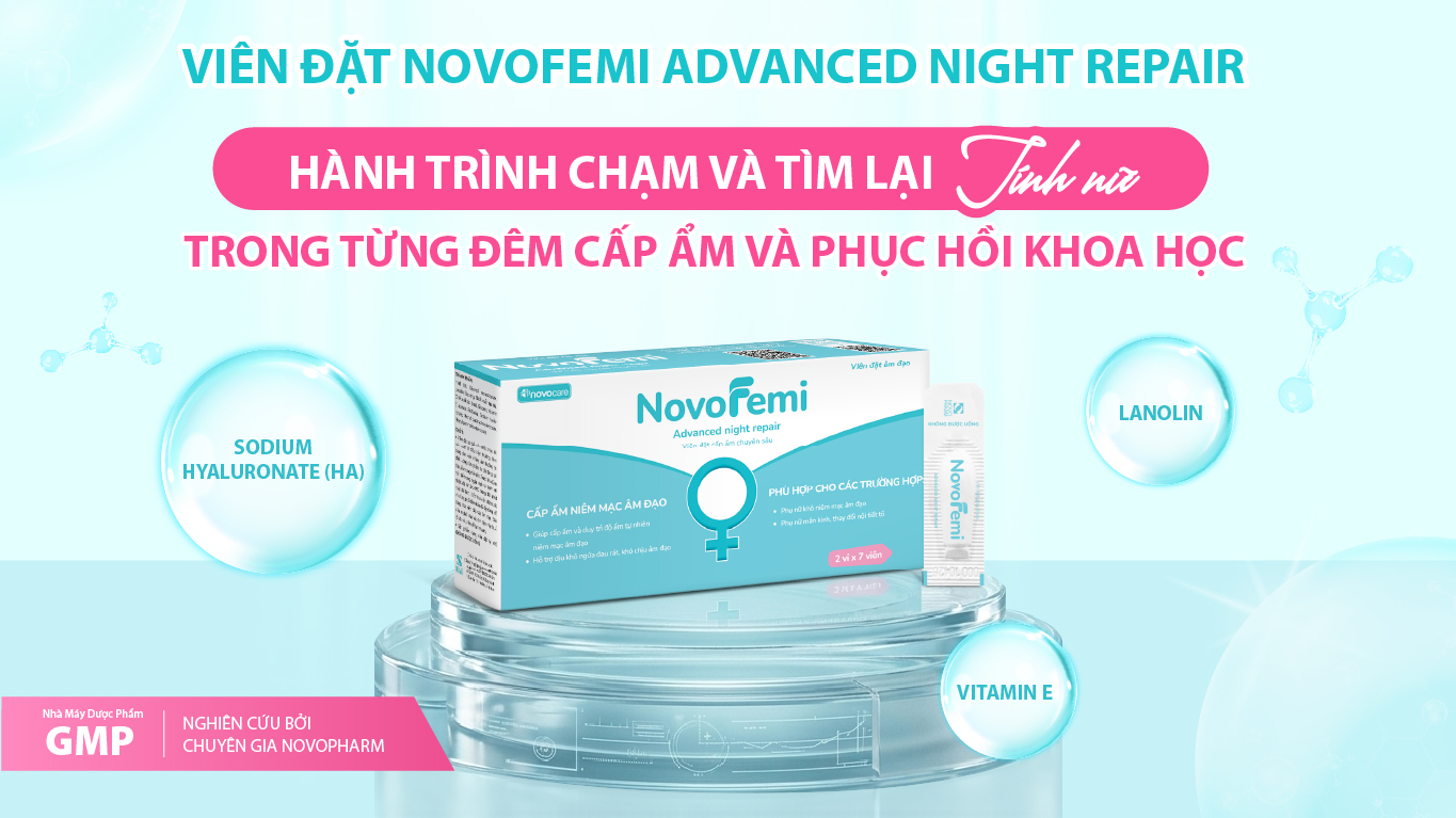 Giải Pháp Hiệu Quả Cho Vấn Đề Khô Âm Đạo: Tìm Hiểu Về Viên Đặt Novofemi Advanced Night Repair - Ảnh 1.