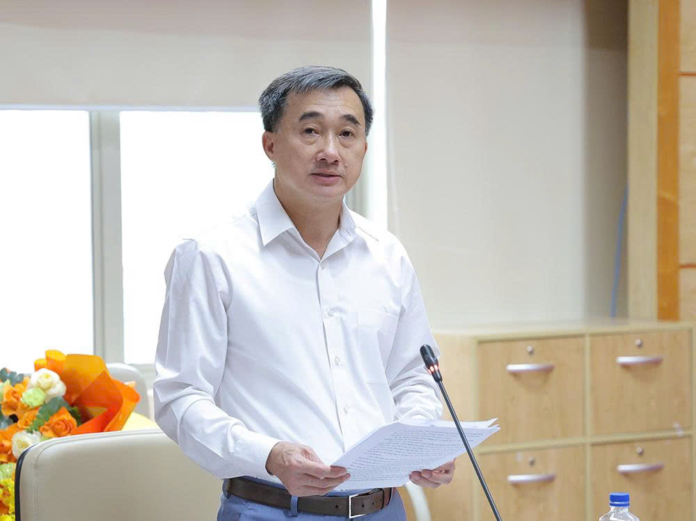 Thứ trưởng Bộ Y tế phát biểu tại cuộc họp