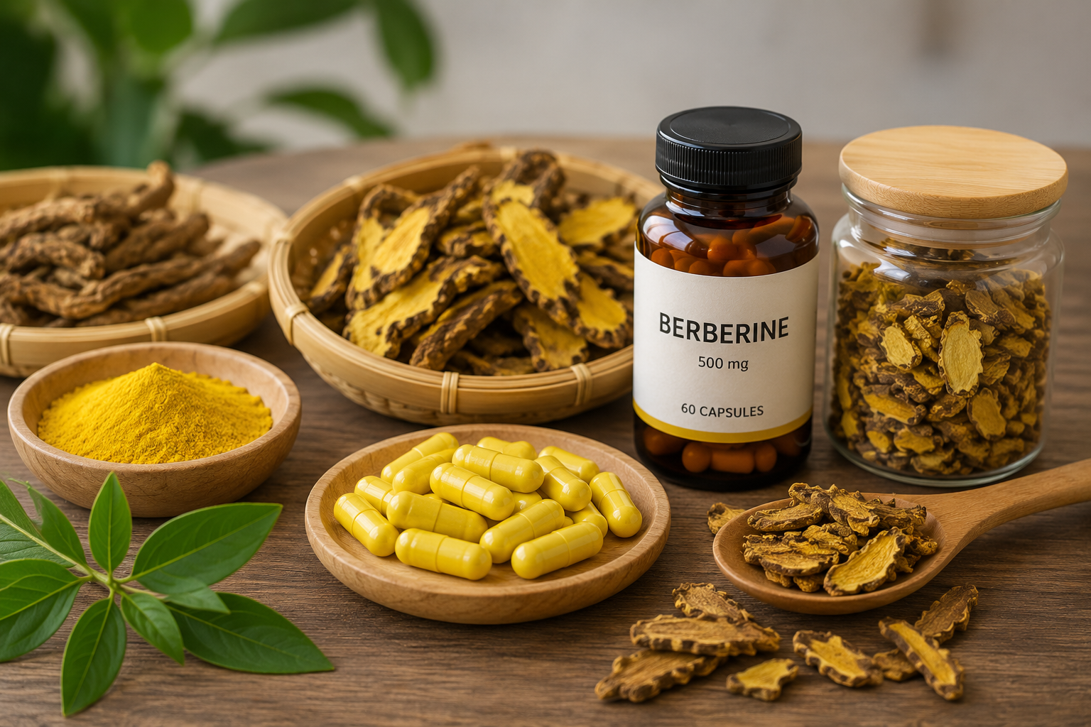 Berberin không phải ozempic tự nhiên. Ảnh AI. Berberin không phải ozempic tự nhiên. Ảnh AI.
