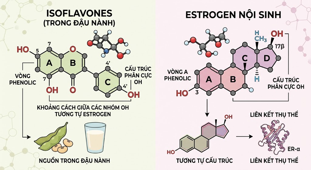 Isoflavone trong đậu nành không phải là estrogen nội sinh