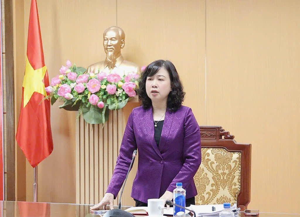 Bộ trưởng Đào Hồng Lan chỉ đạo cuộc họp Bộ trưởng Đào Hồng Lan chỉ đạo cuộc họp