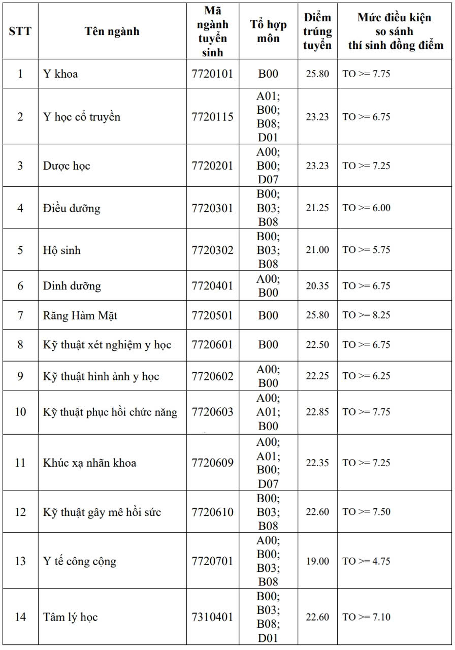 Đại học Y khoa Phạm Ngọc Thạch TP.HCM tăng điểm chuẩn, Y khoa, Răng Hàm Mặt cùng 25,8 điểm - Ảnh 2.