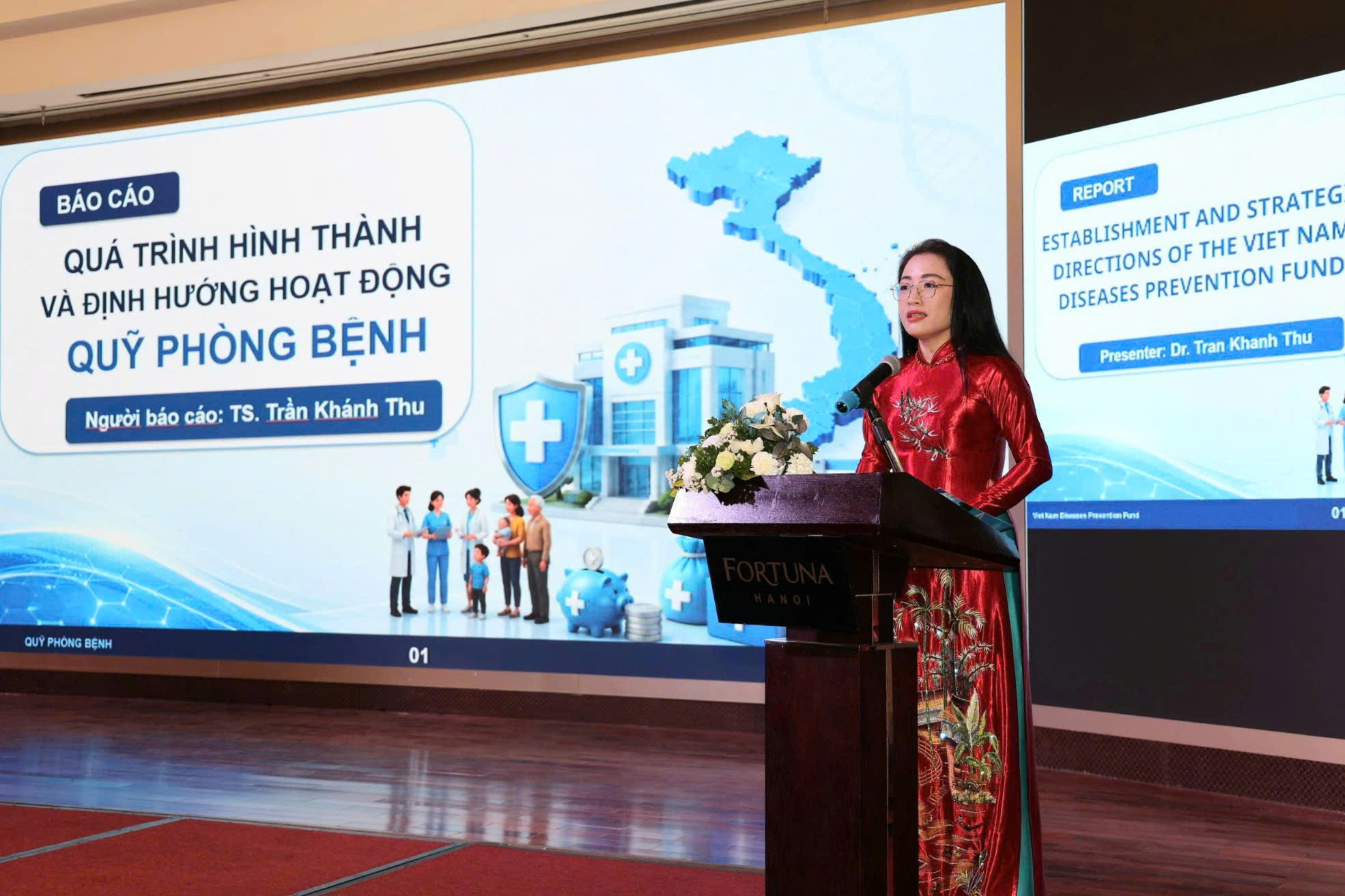 Giám đốc Quỹ Phòng bệnh, TS.BS Trần Khánh Thu phát biểu.