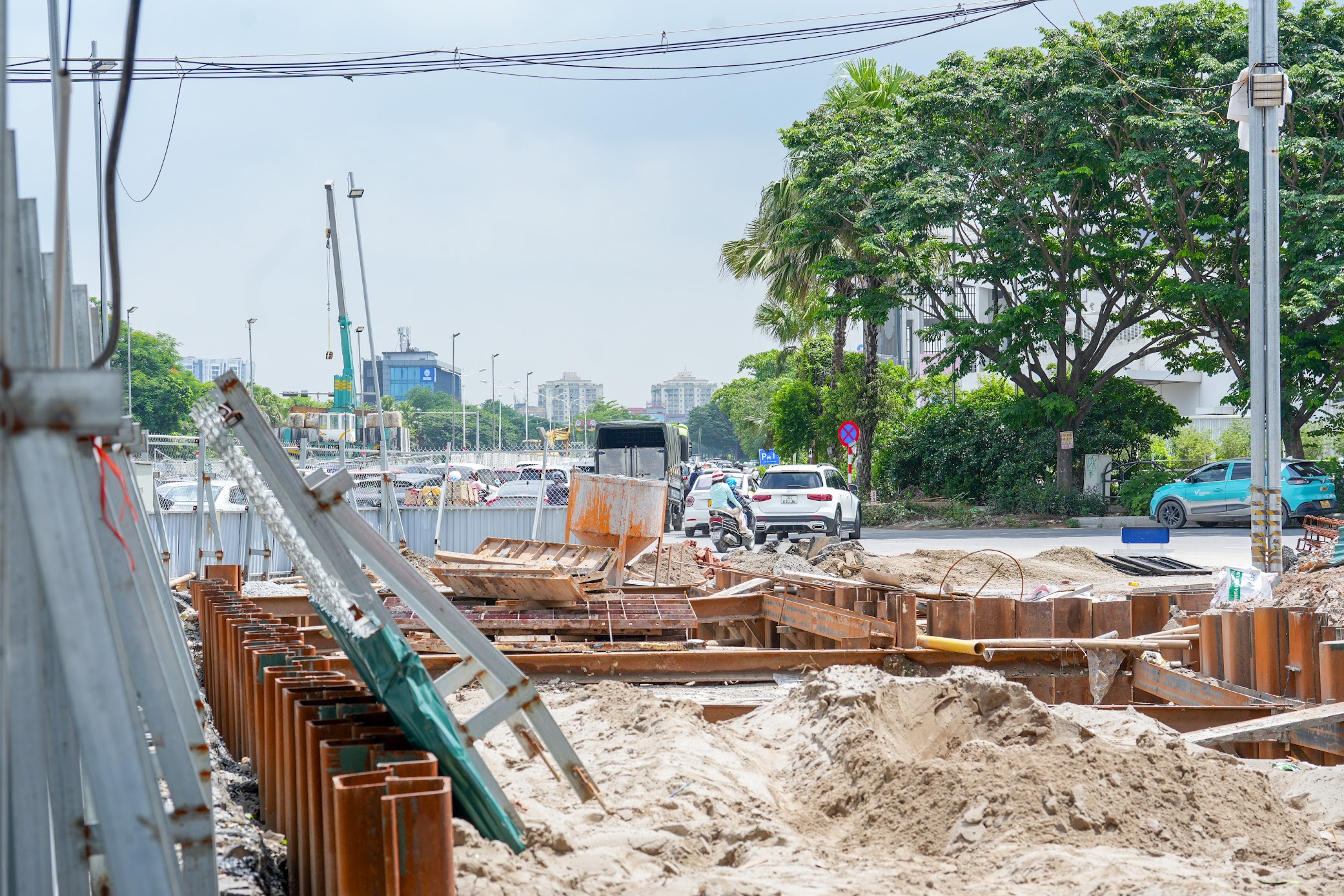 Hầm chui 750 tỷ được kỳ vọng giảm ủn tắc Vành đai 2 nhìn từ trên cao- Ảnh 6.