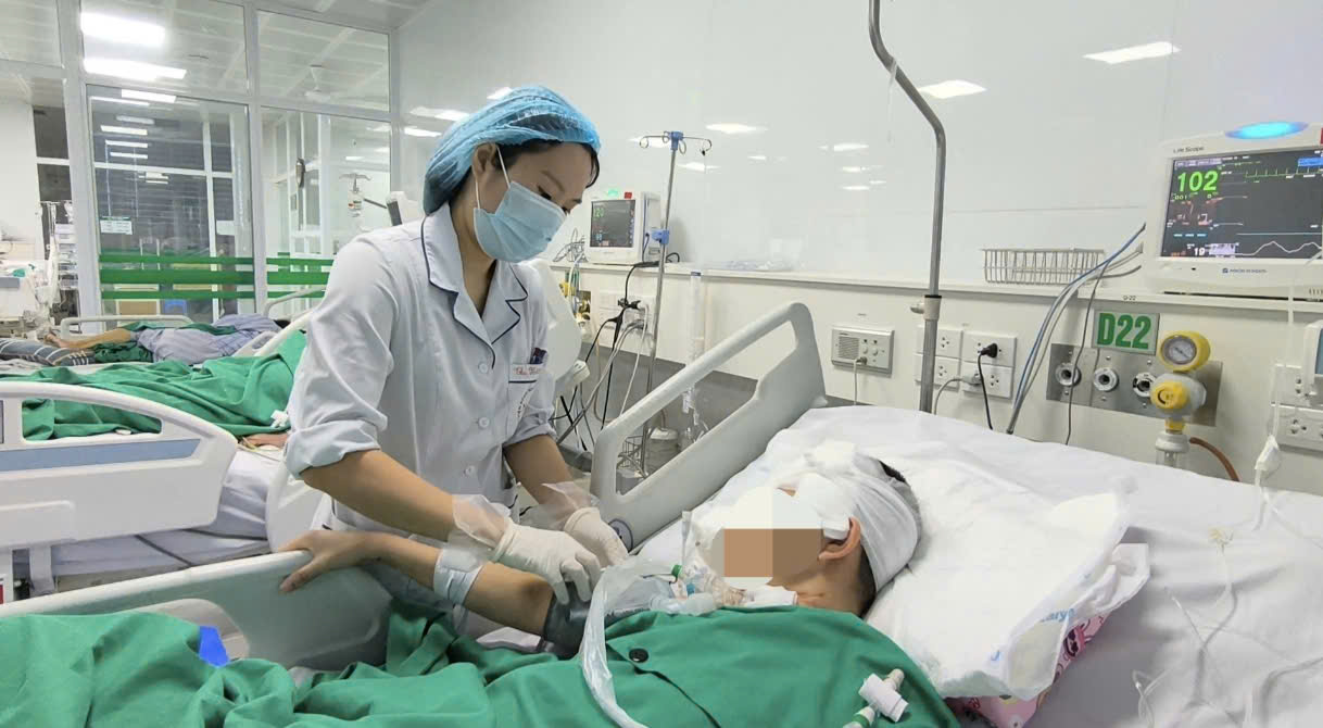 Bệnh nhân được điều trị tích cực tại bệnh viện.