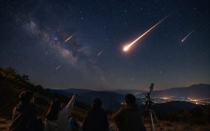 Mưa sao băng Perseids 2026 sẽ sáng rực rỡ bầu trời đêm nay- Ảnh 2.