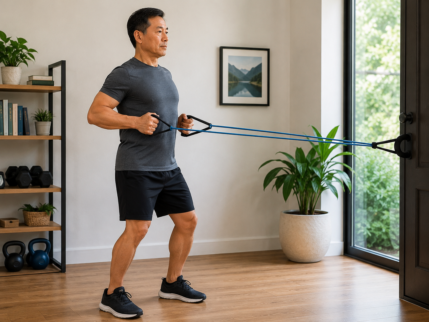 Bài tập kéo dây kháng lực giúp tăng cường sức mạnh cơ lưng