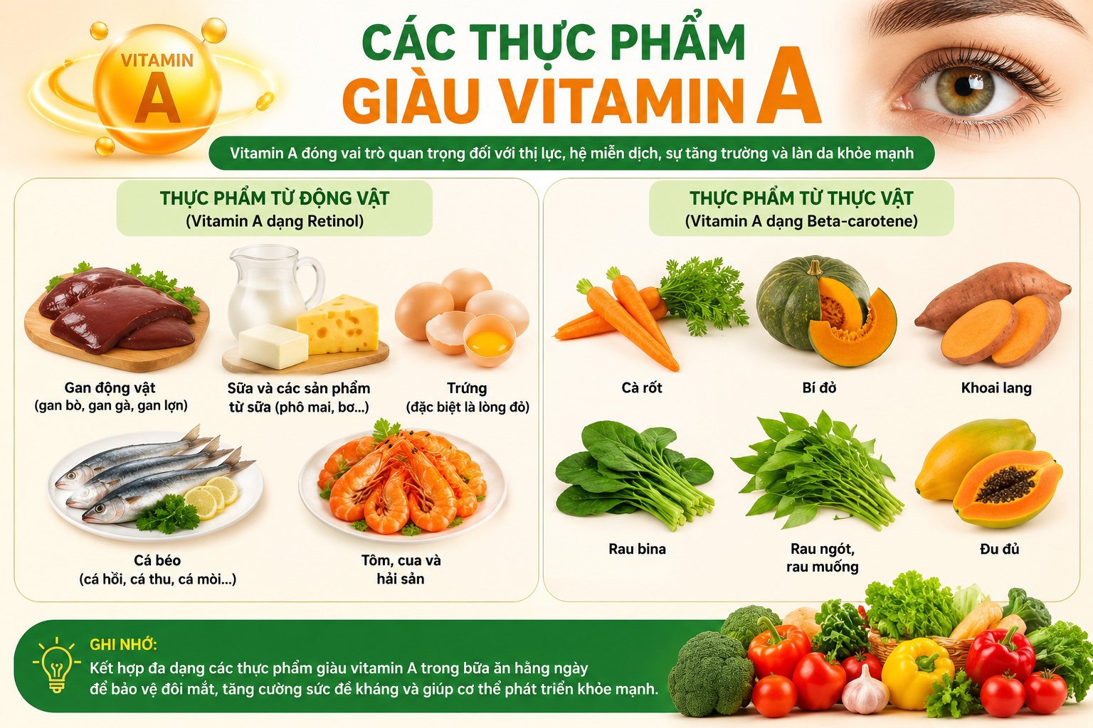 Khám Phá Những Lợi Ích Đáng Kinh Ngạc Của Vitamin A và Cách Bổ Sung Hiệu Quả