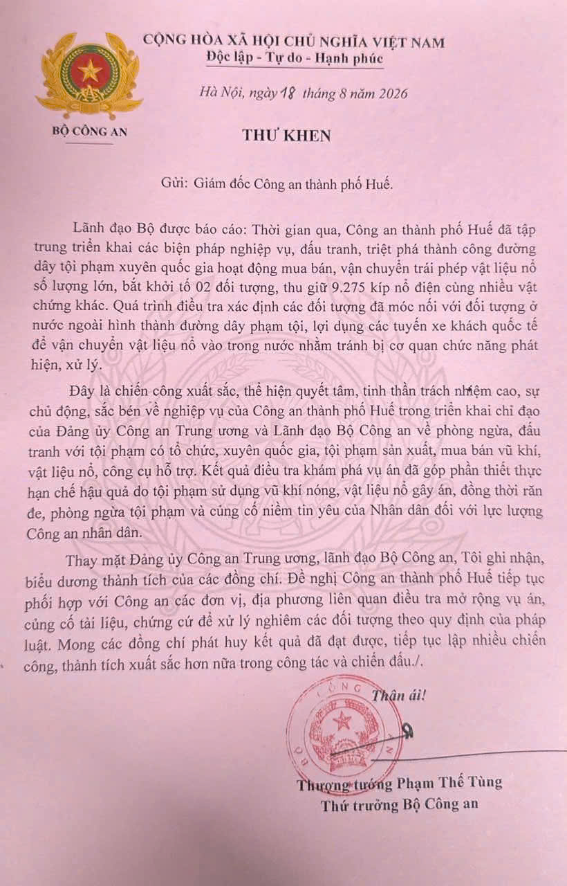 Đột Phá Trong Cuộc Chiến Chống Tội Phạm Vật Liệu Nổ Tại Huế