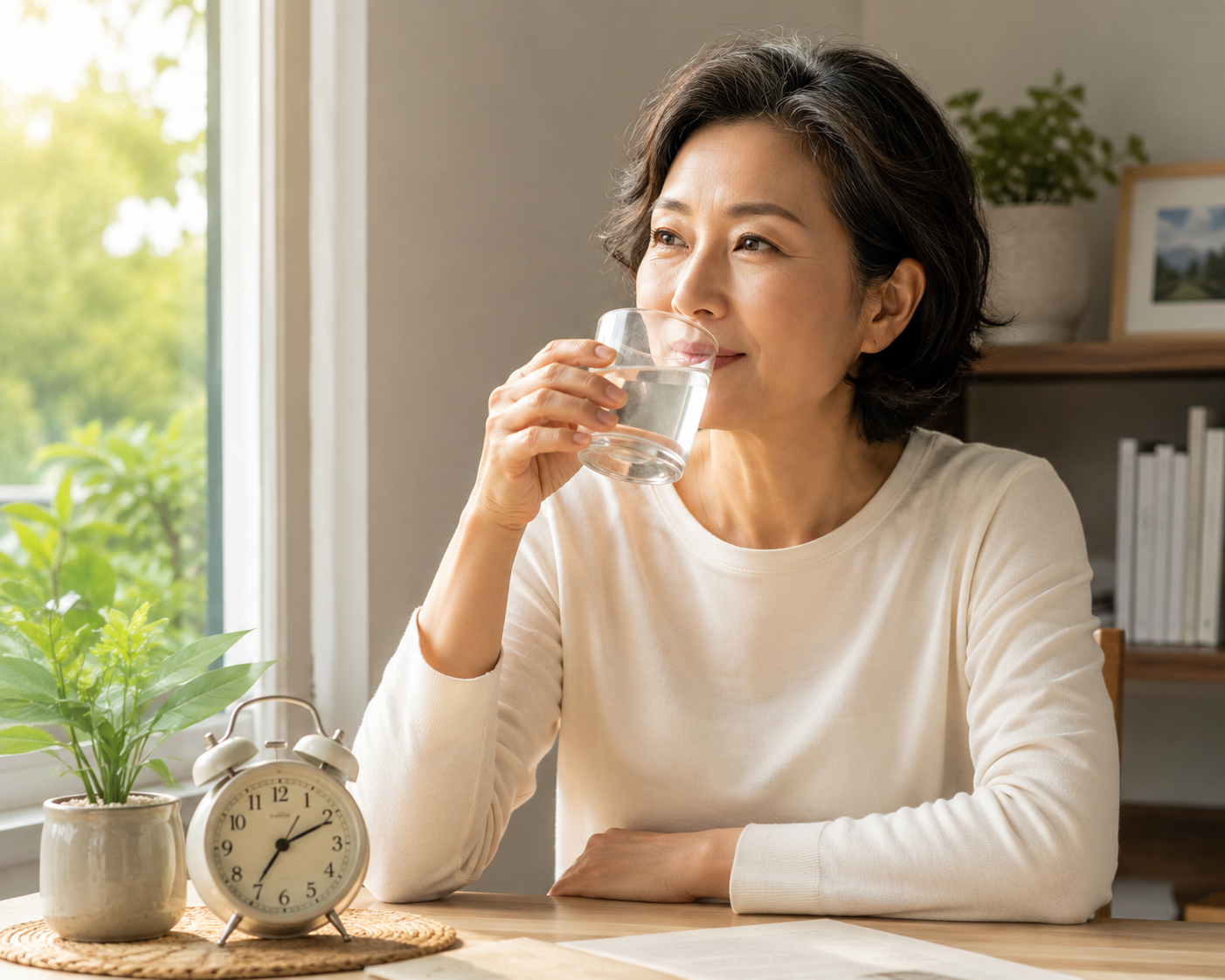 Uống 1 ly nước ấm vào buổi sáng giúp thúc đẩy tốc độ trao đổi chất.