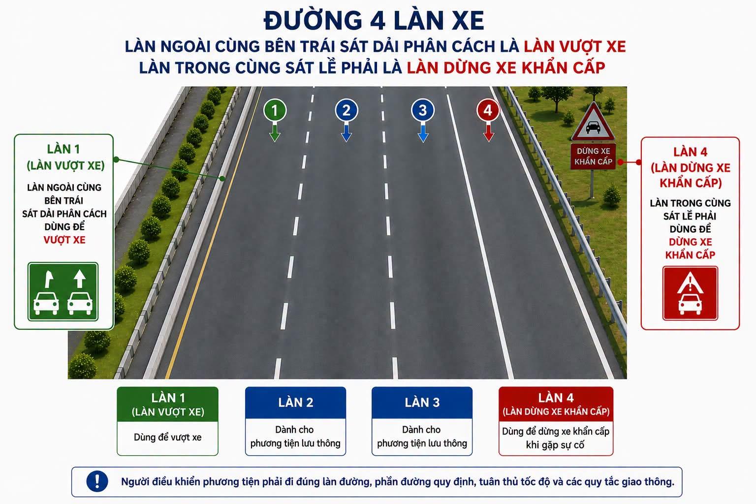 Làn Vượt Xe Trên Cao Tốc: Đề Xuất Của Cục CSGT Để Tăng Cường An Toàn