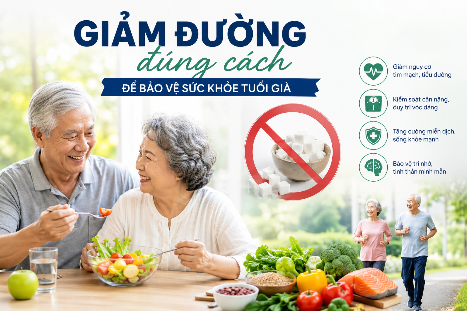 Giảm đường an toàn cho sức khỏe người cao tuổi